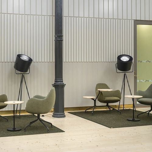 Floor-standing lamp - LAST - ZERO - aluminum / polished metal / painted aluminum