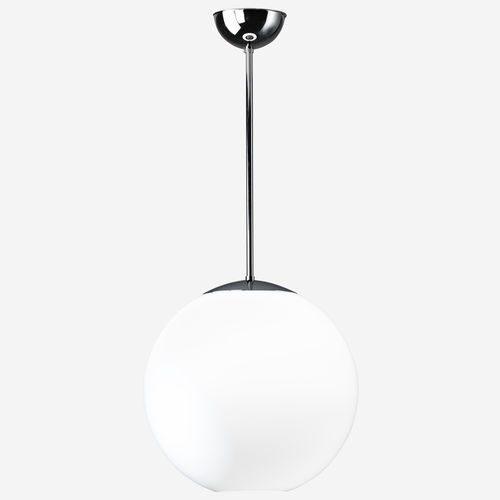 Modern ceiling light - KULAN - ZERO - round / opal / glass
