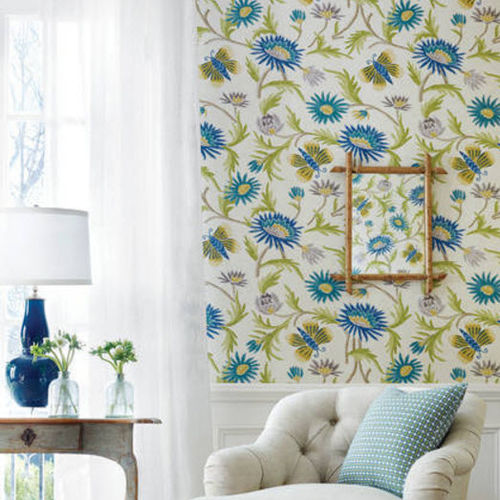 Contemporary Wallpaper - Enchanment : Lizette - Thibaut - Floral 