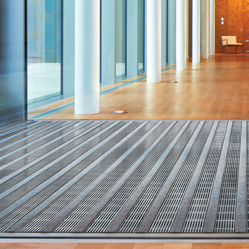 Commercial entrance mat - G6PC - CS - Construction Specialties - stainless steel / dust control / with profiles