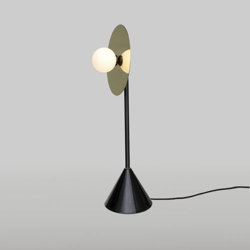Desk lamp - DISC & SPHERE - Atelier Areti - polished brass / glass / contemporary