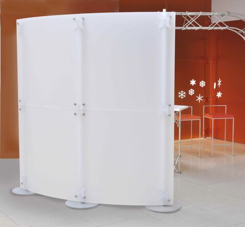 Floor-mounted office divider - FLUOWALL WHITE SCREEN - PAXTON - acrylic / modular