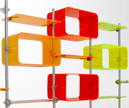 Modular shelf - FLUOSHOP  - PAXTON - original design / plastic