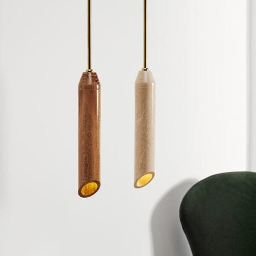 Pendant lamp - ART - Design By Us - iron / marble / contemporary