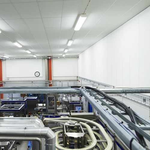 Glass wool suspended ceiling - HYGIENE PERFORMANCE™ PLUS A - Saint-Gobain Ecophon - tile / for clean rooms / acoustic