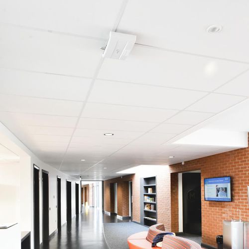 Glass wool suspended ceiling - GEDINA™ A - Saint-Gobain Ecophon - tile / for office / indoor