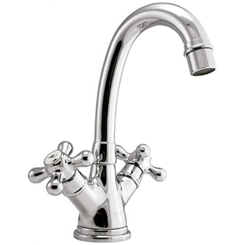 Double-handle washbasin mixer tap - 19DD22H101 - Marti 1921 - countertop / brass / bathroom