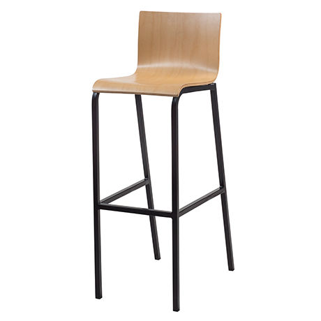 Contemporary stool - ZANA - DPC - polyethylene / steel base / with footrest
