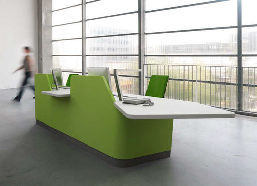 Modular reception desk - MUNDI - DPC - laminate / melamine