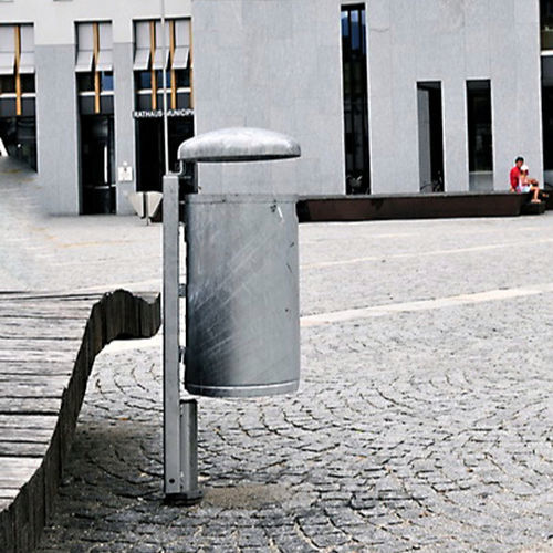 Public trash can - SIMPLE - Euroform K. Winkler GmbH - floor-standing / wall-mounted / galvanised steel