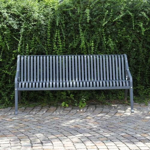 Contemporary public bench - TULIP - Euroform K. Winkler GmbH - metal / iron / with backrest