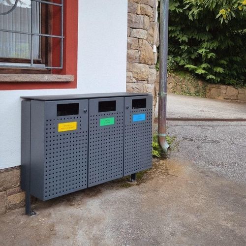 Public trash can - ECOLOGY - Euroform K. Winkler GmbH - recycling / sheet steel / iron