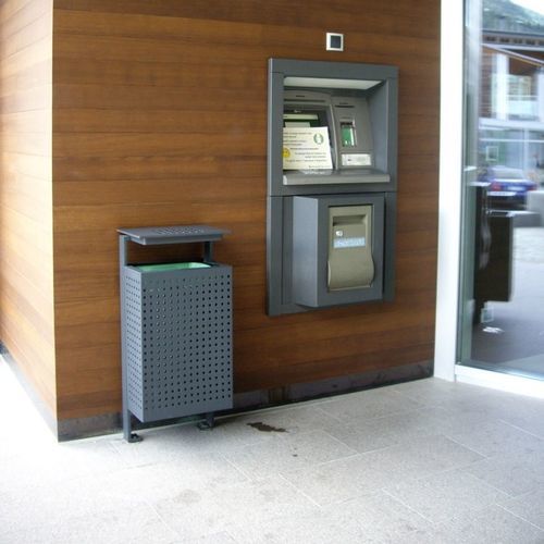 Public trash can - LINEACESTINO LIGHT - Euroform K. Winkler GmbH - floor-standing / wall-mounted / galvanised steel