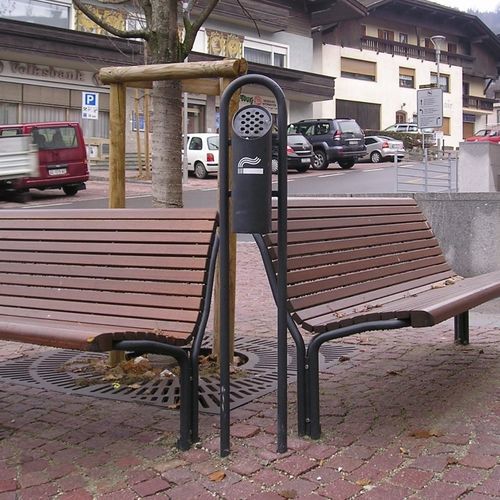 Pedestal ashtray - FUMÉE - Euroform K. Winkler GmbH - wall-mounted / steel / galvanised steel