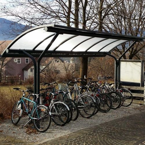Polycarbonate canopy cycle shelter - VELA - Euroform K. Winkler GmbH - galvanised steel / for public space / for urban areas