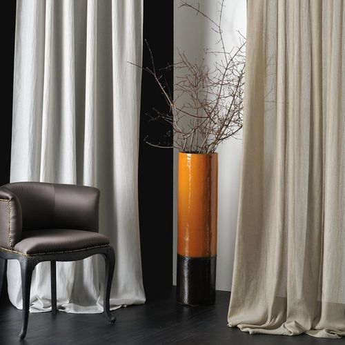 Plain sheer curtain fabric - HENRIETTE  - Agena Srl - Trevira CS® / washable / fire-rated