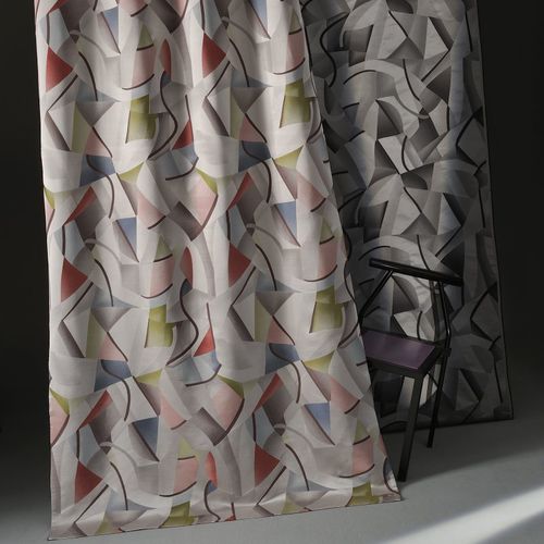 Upholstery fabric - ABSTRACTA  - Agena Srl - for curtain / geometric pattern / cotton