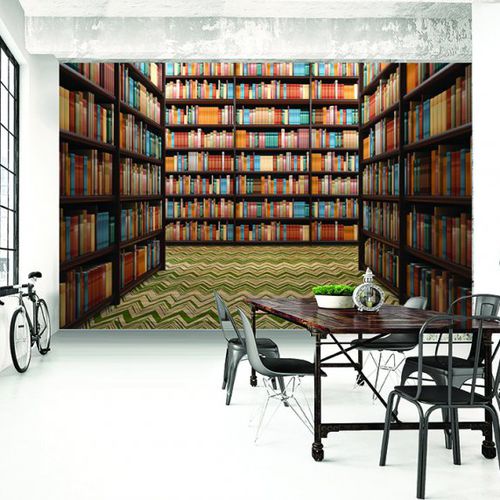 Contemporary wallpaper - LIBRARY - Agena Srl - nonwoven fabric / bookshelf / scenic