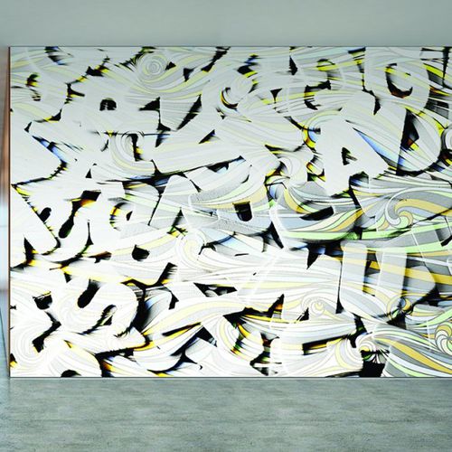 Contemporary wallpaper - LETTERING - Agena Srl - nonwoven fabric / patterned / 3D effect