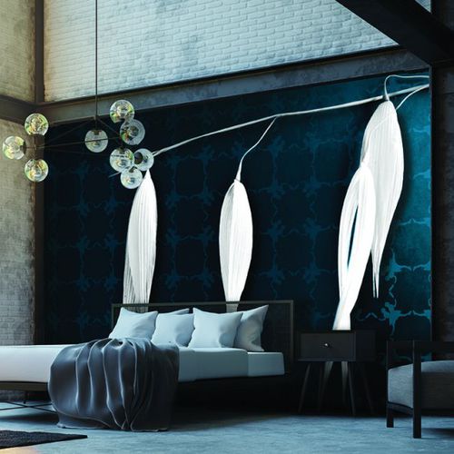Contemporary wallpaper - FEUILLES - Agena Srl - nonwoven fabric / patterned / green