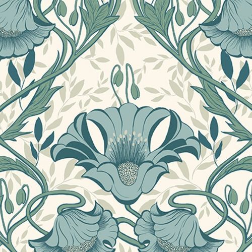 Original design wallpaper - ADELE  - Agena Srl - nonwoven fabric / nature pattern / floral