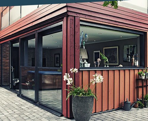 Anodized aluminum window - AV115 - Svalson - sliding / sash / double-glazed