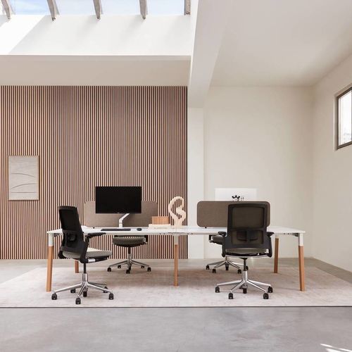Modern table - TECHO FOUNT  - Ahrend - ash / fabric / oak