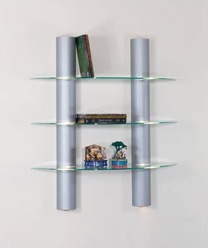 Wall-mounted shelf - MATRIX 1200 - SDB Vitrinebouw BV - contemporary / anodized aluminum / glass