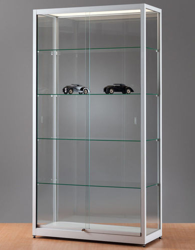 Contemporary display case - 311 1000 - SDB Vitrinebouw BV - glass / wooden / anodized aluminum