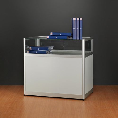 Contemporary display case - DUSTPROOF 1000 WITH PLINTH - SDB Vitrinebouw BV - with legs / glass / wooden
