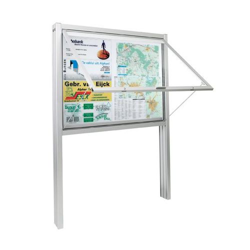 Display panel with long legs - 1553 27xA4  - SDB Vitrinebouw BV - outdoor / magnetic / glass