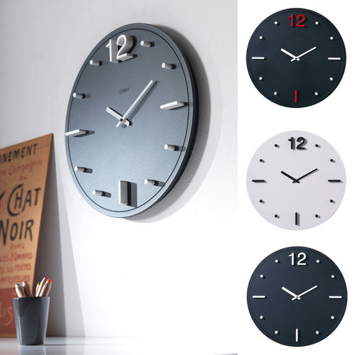 Contemporary clock - OREDODICI  - Caimi Brevetti SpA - wall-mounted / analog / aluminum