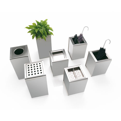 Public trash can - PRISMA  - Caimi Brevetti SpA - stainless steel / contemporary / commercial