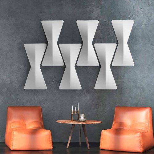 Wall-mounted acoustic panel - BOW - Caimi Brevetti SpA - polyester / fabric look / white