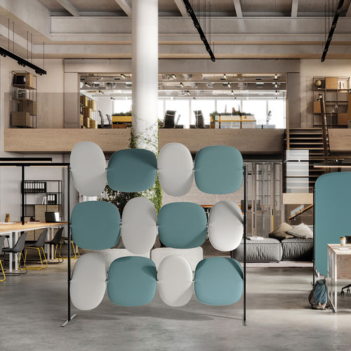 Free-standing sound-absorbing panel - Snowgems - Caimi Brevetti SpA - for partition wall / polyester fiber / rectangular