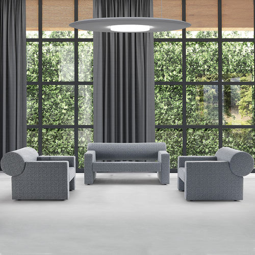 Sound absorbing sofa - CILINDRO - Caimi Brevetti SpA - contemporary / fabric / gray