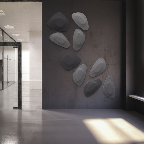 Wall sound-absorbing panel - CLIMBING - Caimi Brevetti SpA - for partition wall / polyester / fabric look