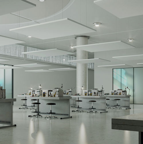 Acoustic wall panel - INDUSTRIAL - Caimi Brevetti SpA - for ceiling / hanging / polyester