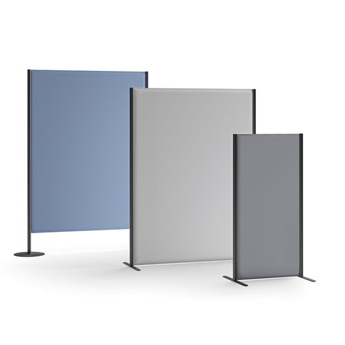 Metal room divider - CLIP - Caimi Brevetti SpA - in acoustic fabric / commercial / modular