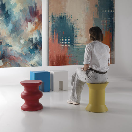 Contemporary stool - STILEMI - Caimi Brevetti SpA - technopolymer / central base / double
