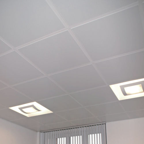 Galvanised steel suspended ceiling - H2 - Plafometal - tile / acoustic / perforated
