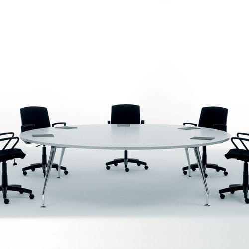 Contemporary boardroom table - CLICK MANAGER - Manerba - wooden / round