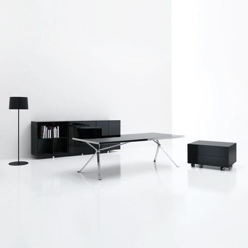 Contemporary work table - REVO - Manerba - wooden / rectangular / commercial