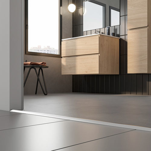 Aluminum transition profile - Novonivel&reg; MINI - EMAC - for tile / carpet / black