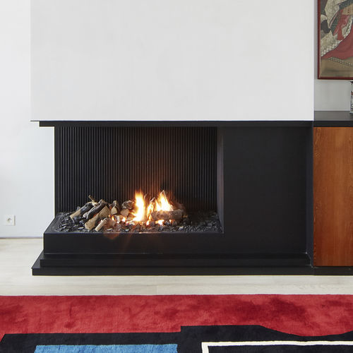 Gas fireplace - URBAN - Metalfire Architectural fireplaces - built-in / corner / ventless