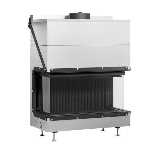 Wood-burning fireplace - ULTIME D MF 1050-50 WHE 3S V20 - Metalfire Architectural fireplaces - built-in / free-standing / 3-sided