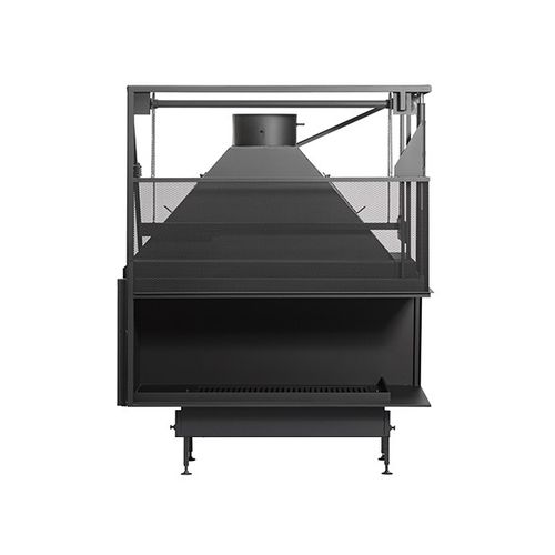 Closed wood hearth - UNIVERSAL MF 1300-50 W 2S - Metalfire Architectural fireplaces - 1-sided / metal / glass