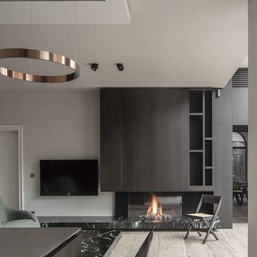 Natural gas fireplace - AVENUE MF 1050-75 GHE 3S - Metalfire Architectural fireplaces - propane / integrated / free-standing
