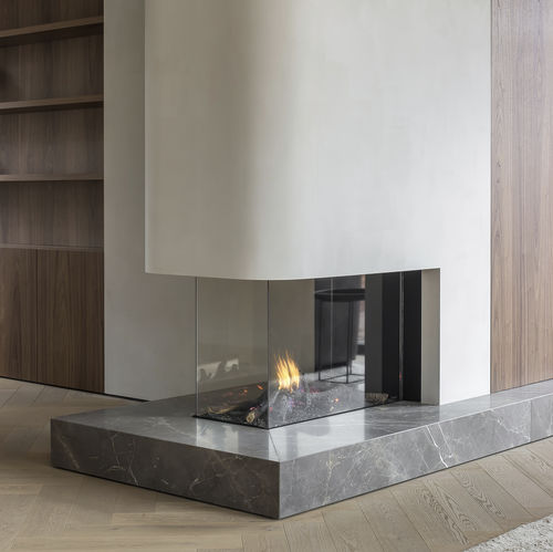 Natural gas fireplace - AVENUE MF 900-60 GHE EXT 3S - Metalfire Architectural fireplaces - propane / built-in / free-standing
