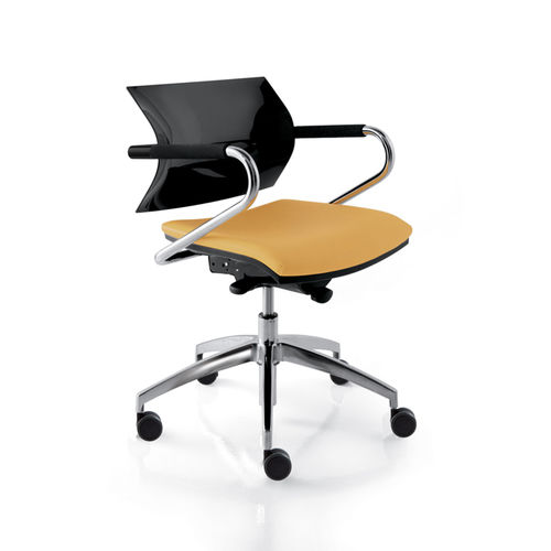 Contemporary office armchair - AIRE JR - LUXY - leather / fabric / polypropylene